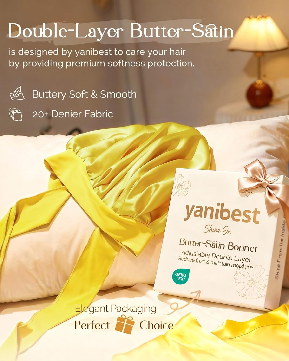 Thumbnail 1 de YANIBEST Adjustable Silk Bonnet 2.8" Band