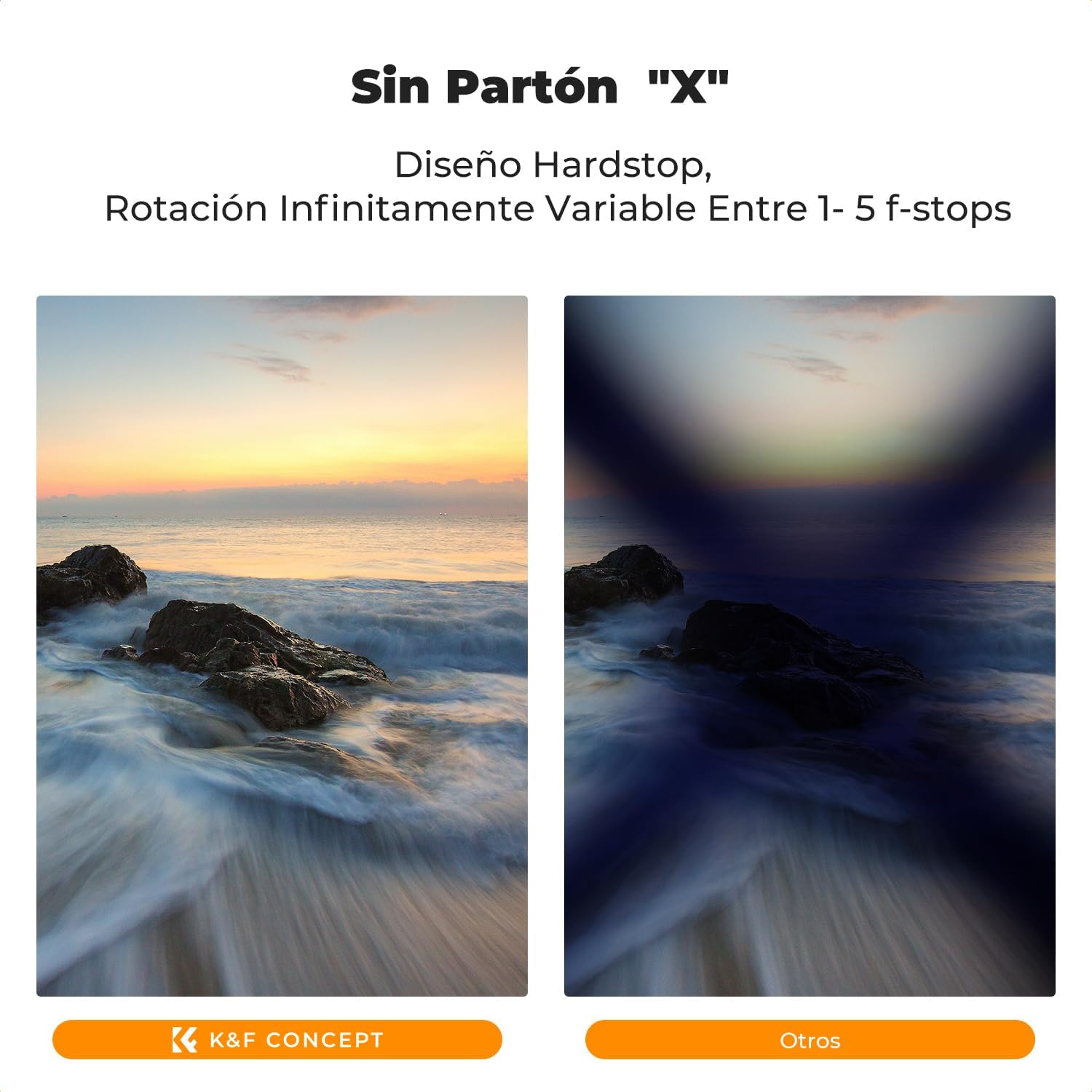 Thumbnail 3 de K&F CONCEPT Nano-Xcel 43MM Filtro CPL ND2-32