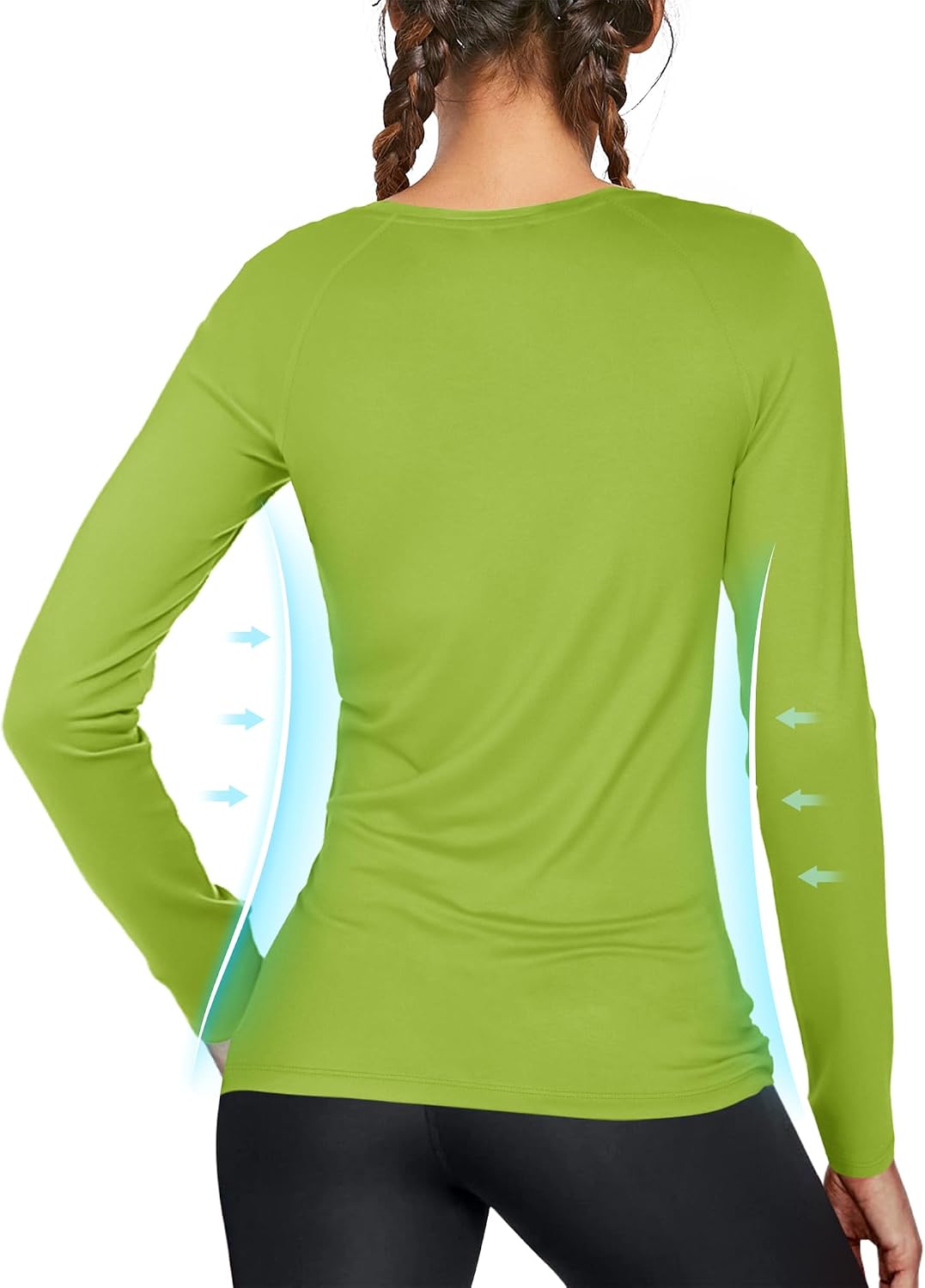 Detalle 2 de isnowood Women's UPF 50+ Long-Sleeve Sun Protection Rash Guard Shirt