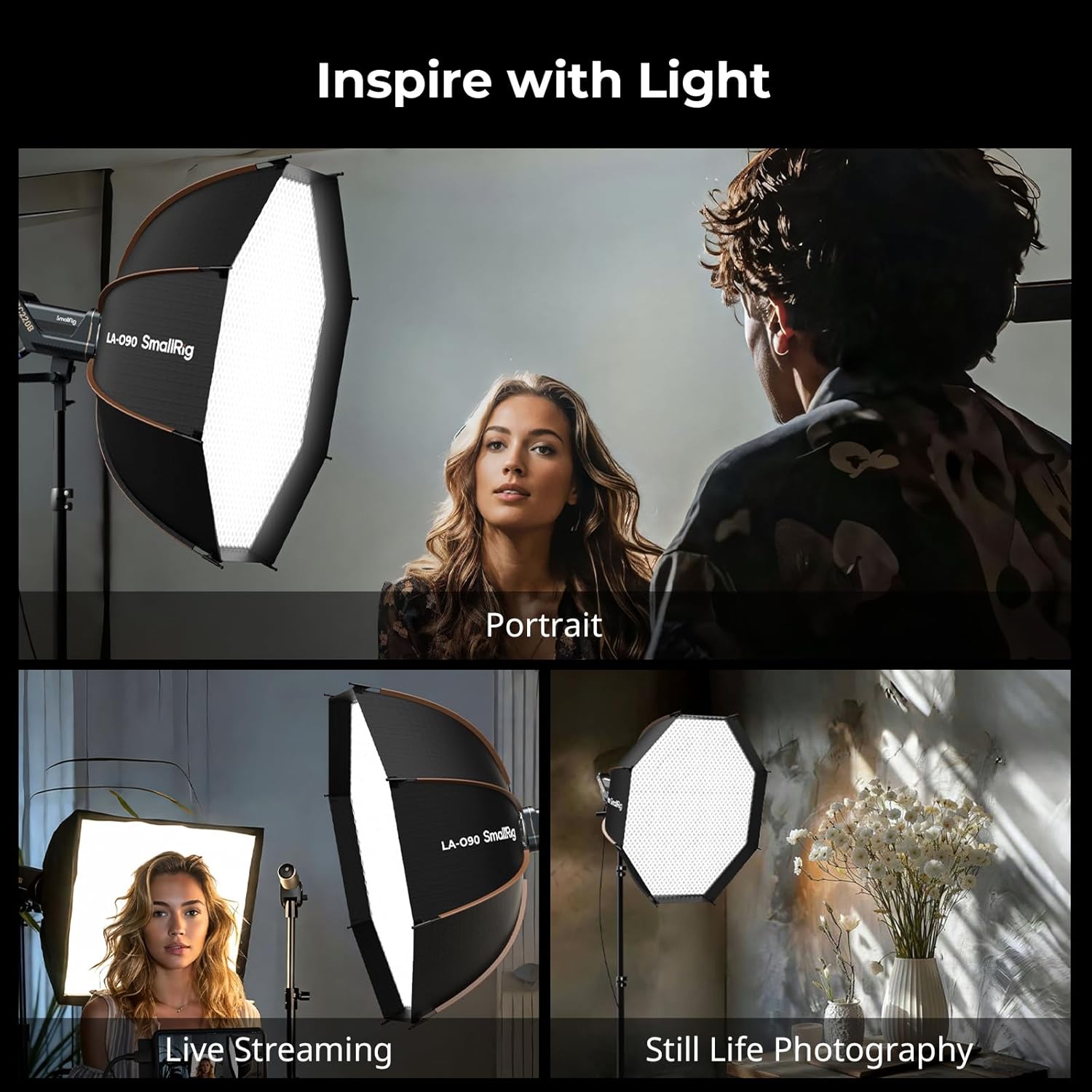 Thumbnail 5 de SMALLRIG 35" / 90 cm Parabolic Softbox LA-O90 (Quick Release, Bowens) für COB-Lampen