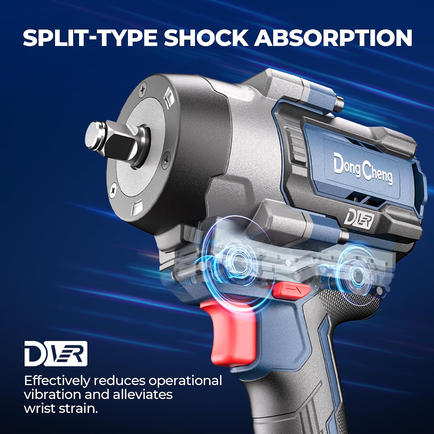 Thumbnail 6 de Dong Cheng 20V Brushless Impact Wrench with 1700 N.m Torque and 2x5.0Ah Batteries
