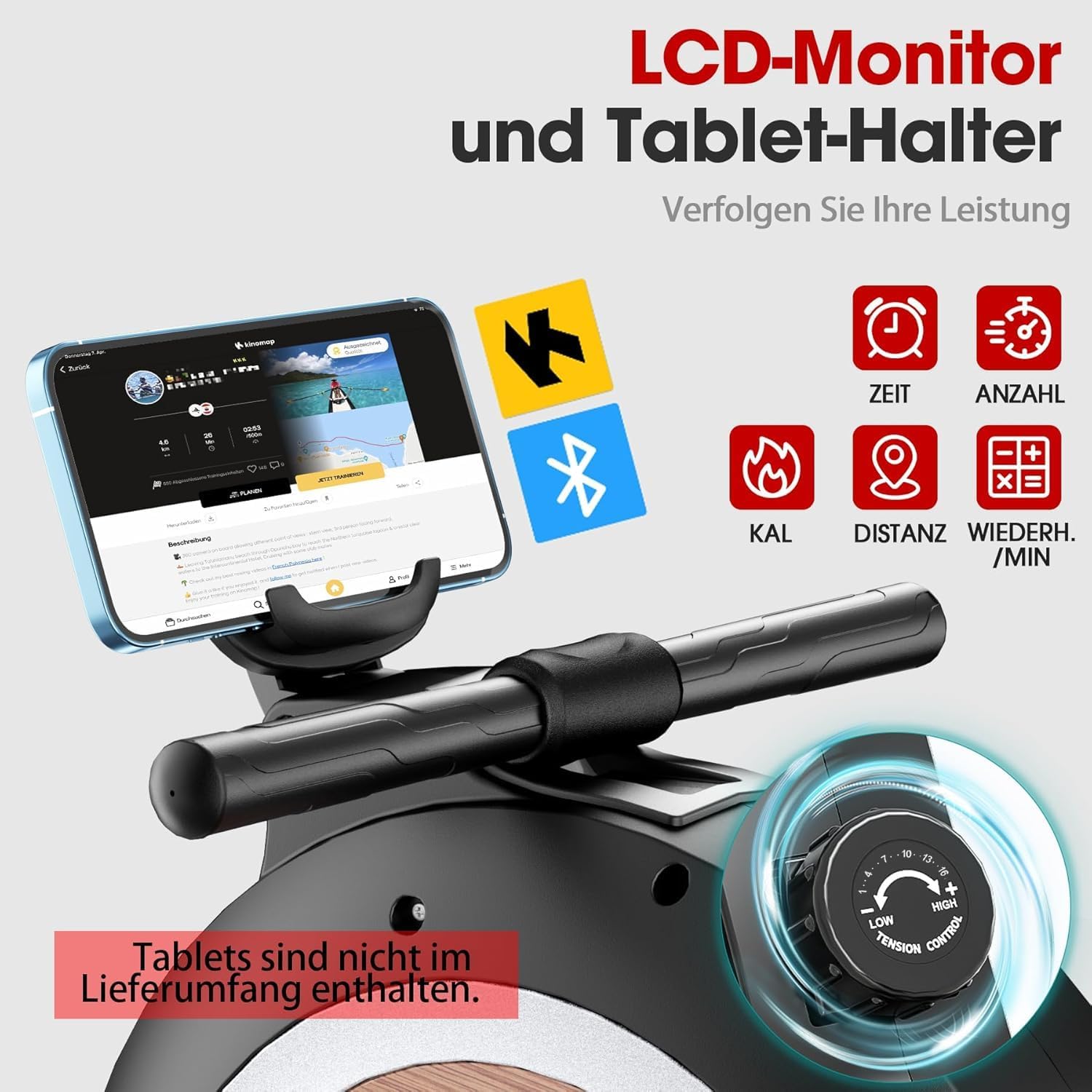 Thumbnail 1 de Wenoker Magnet-Rudergerät für Zuhause (16/32 Stufen), mit Bluetooth & App-Steuerung