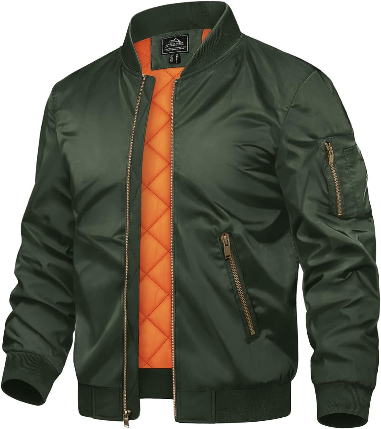 Thumbnail 5 de TACVASEN Herren Übergangsjacke Bomberjacke mit Reißverschluss 📼
