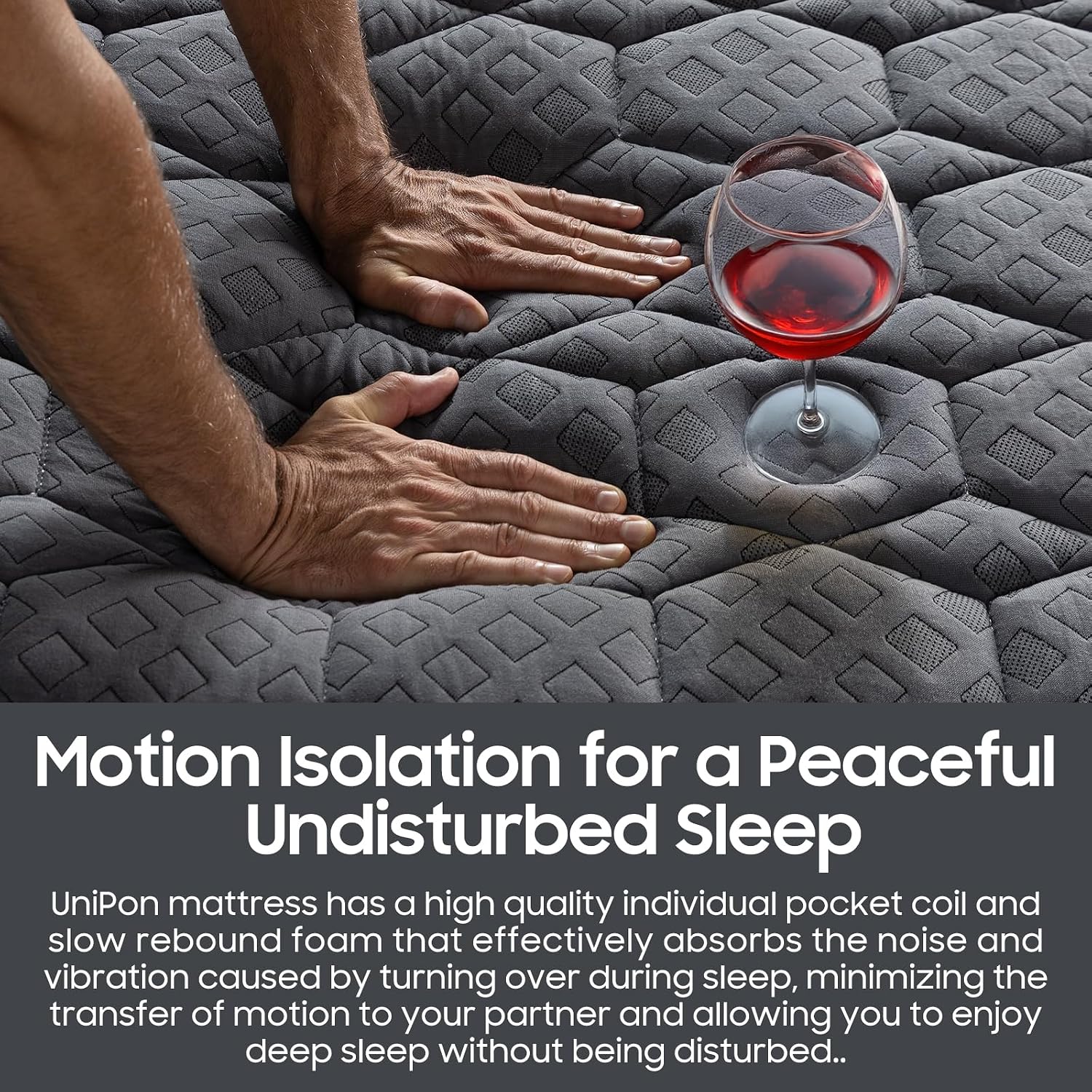 Thumbnail 6 de UniPon P2503189 Full Mattress, 14-Inch Firm Hybrid with Lumbar Support