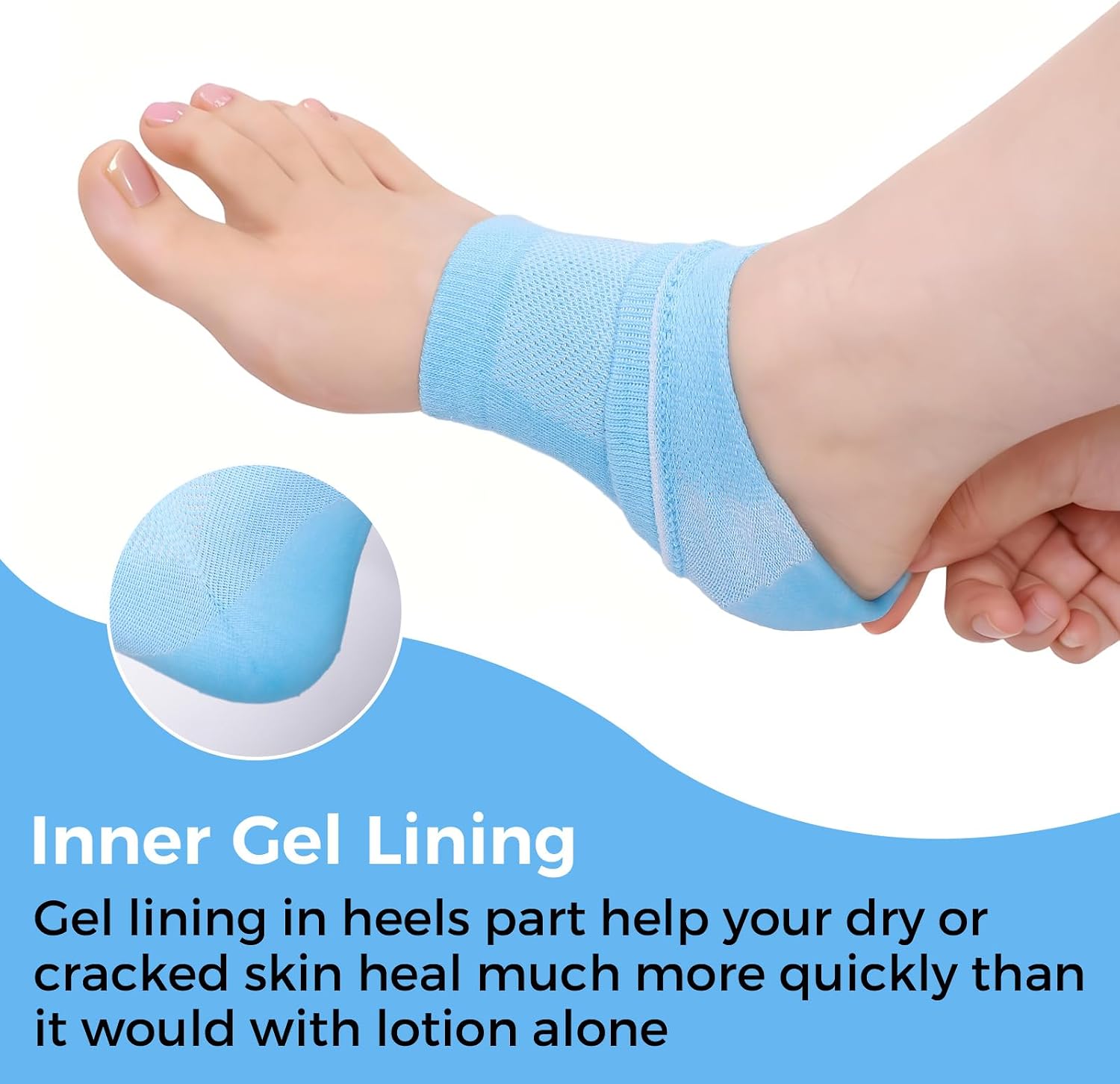 Thumbnail 2 de 5 Pairs Moisturising Socks for Dry Feet