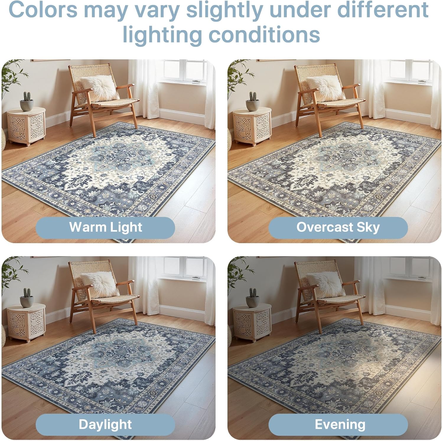 Thumbnail 3 de GENIMO Läufer Flur rutschfest 80x300 cm – waschbarer Vintage-Teppich für Flur, Küche & Schlafzimmer