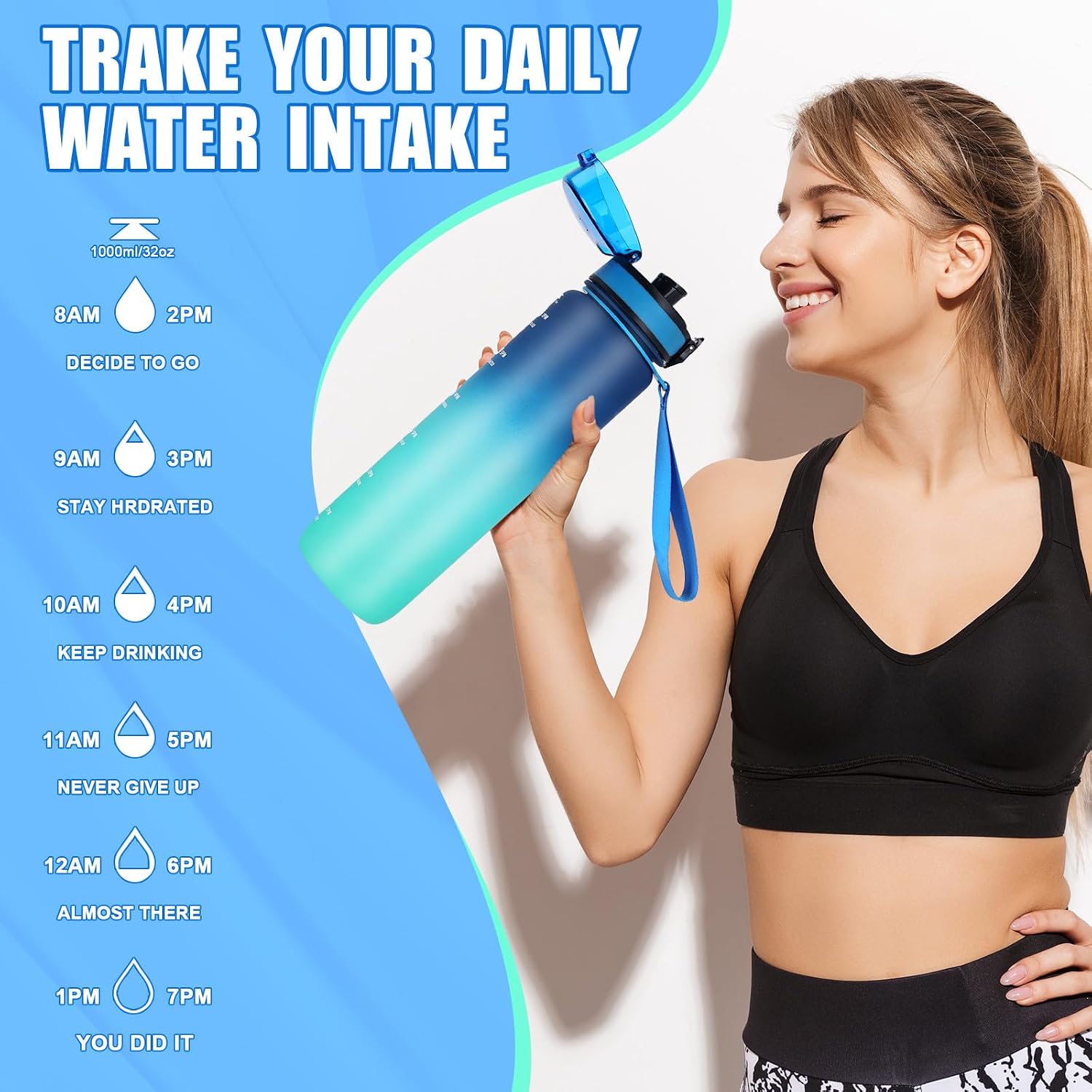 Thumbnail 4 de Gobravio Water Bottle 1L BPA Free
