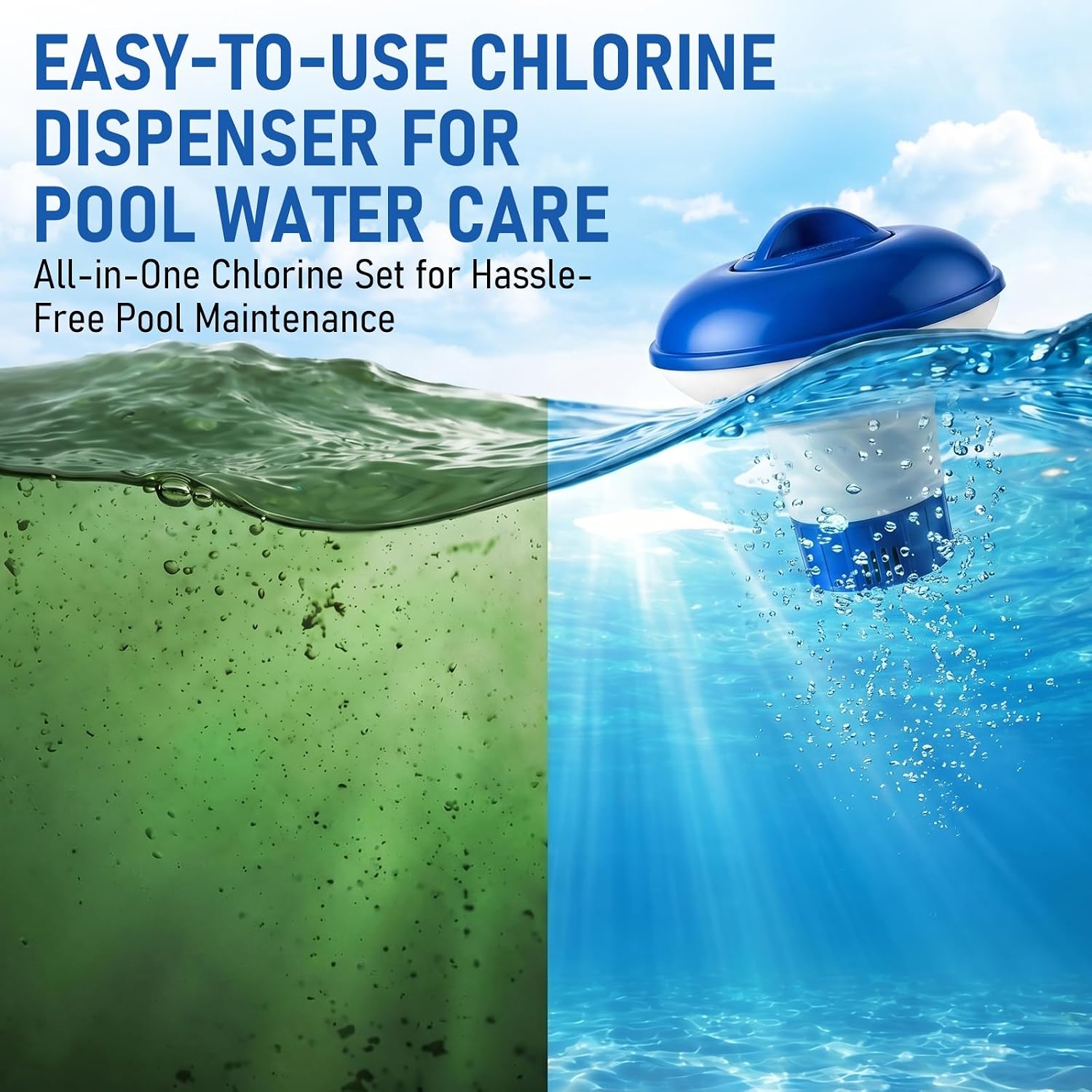 Thumbnail 1 de SINPY 100g Chlorine Tablets for Pools & Hot Tubs with Floating Dispenser