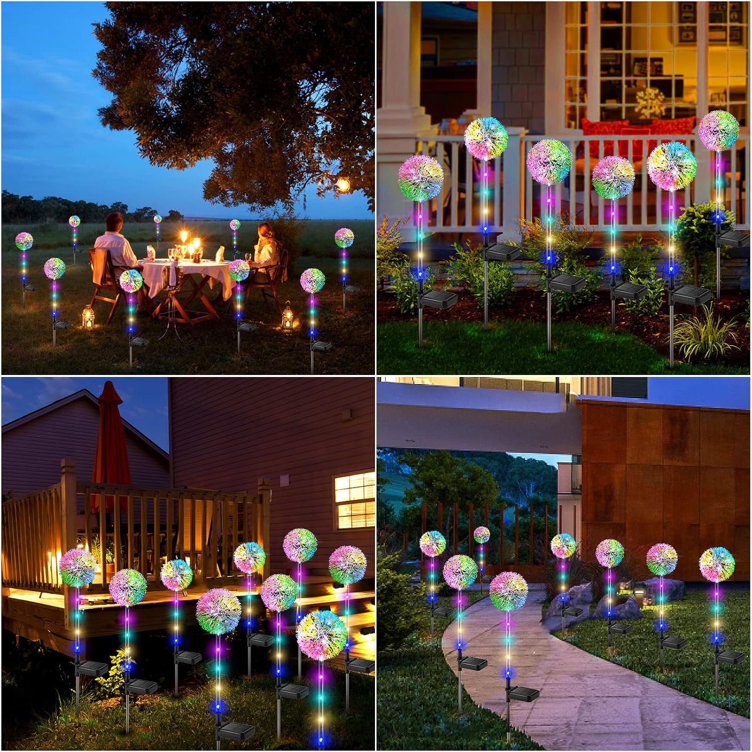 Thumbnail 6 de BUCASA Solar Lights Outdoor Garden 4 Pack 🌼