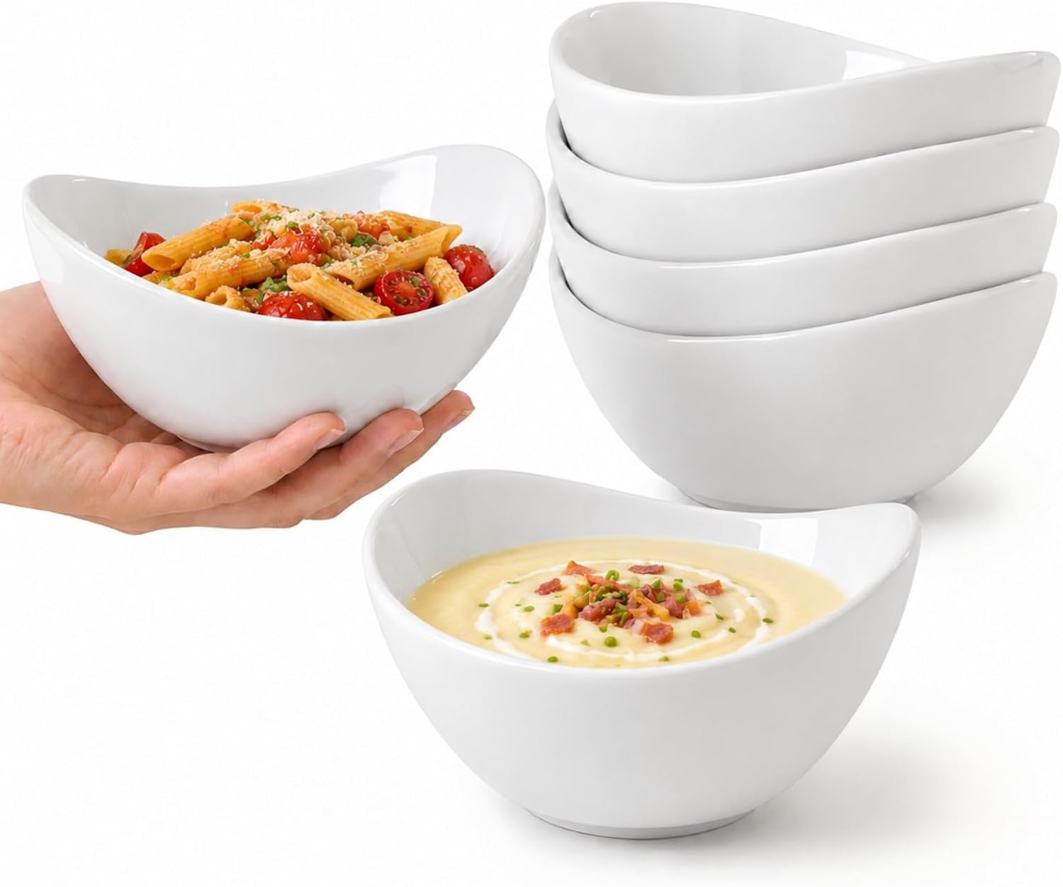 Porcelain Dessert Bowls, 6 oz