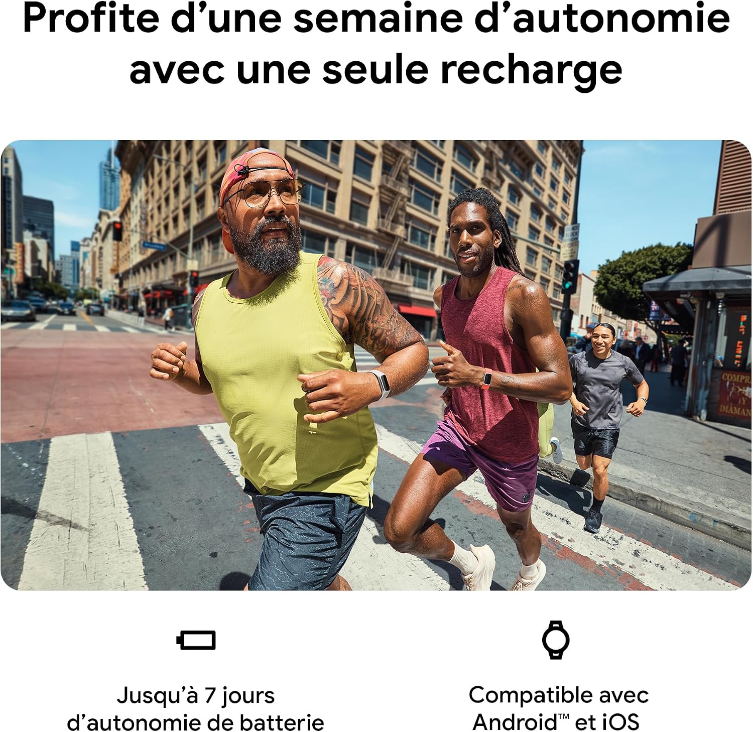 Detalle de Fitbit Charge 6 Bracelet d'activité avec Google Health Premium inclus – Noir Volcanique/Aluminium Noir