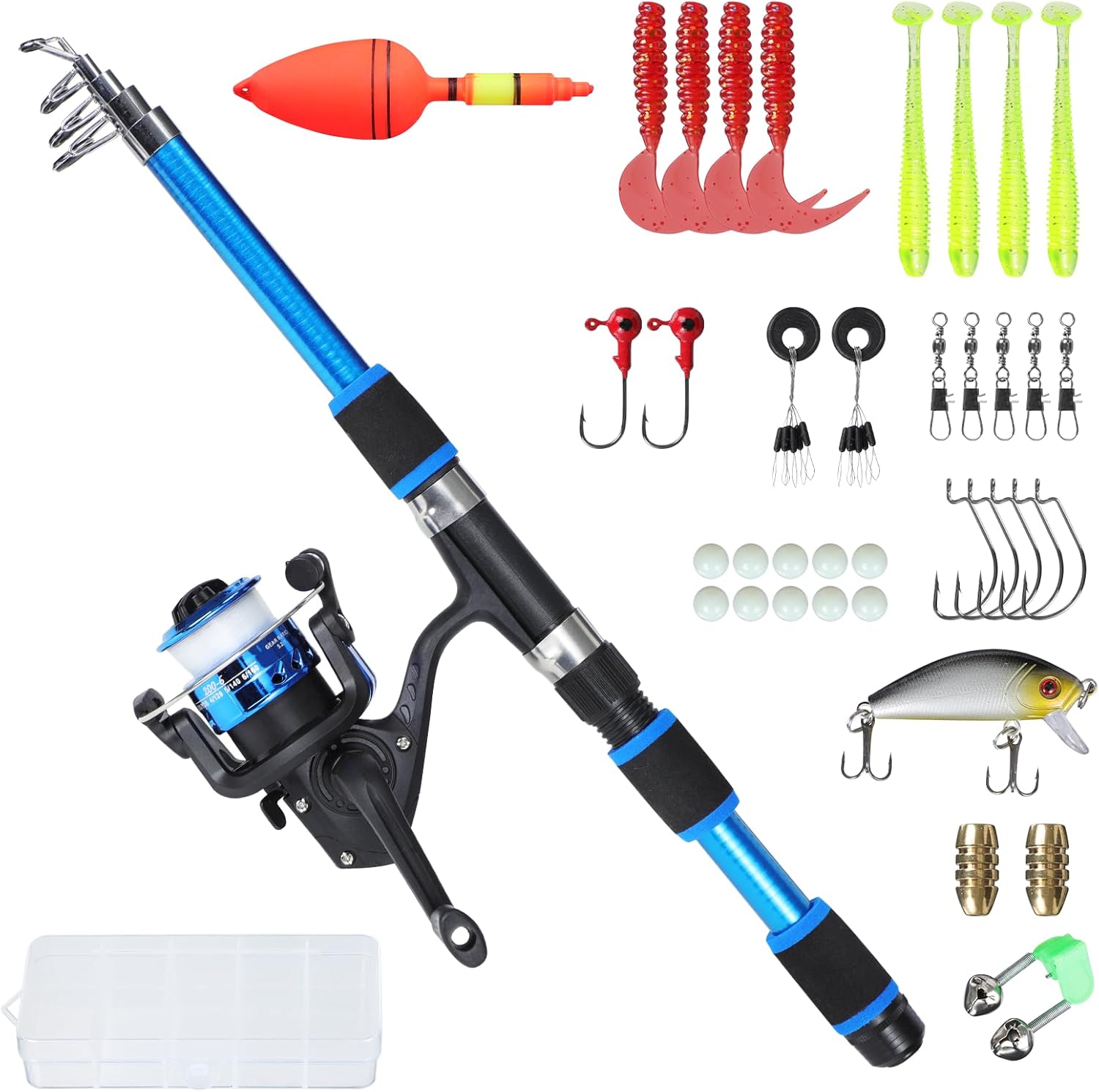 Thumbnail 1 de Axrye Kids Fishing Pole with Spinning Reels – Lightweight Telescopic Rod Set for Youth