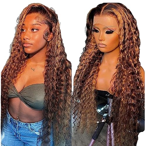 Chesma 34-inch Honey Blonde Ombre Lace Front Wig 💇♀