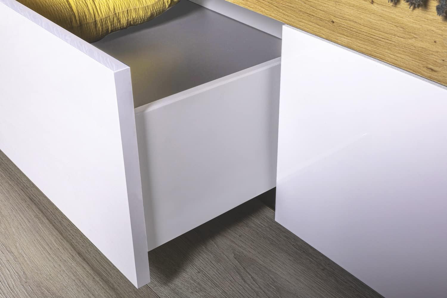Detalle 2 de Composad Cassettone per Letto MUNDI LT0360-LT0361-LT0778 — 180x32x60 cm, Bianco Laccato