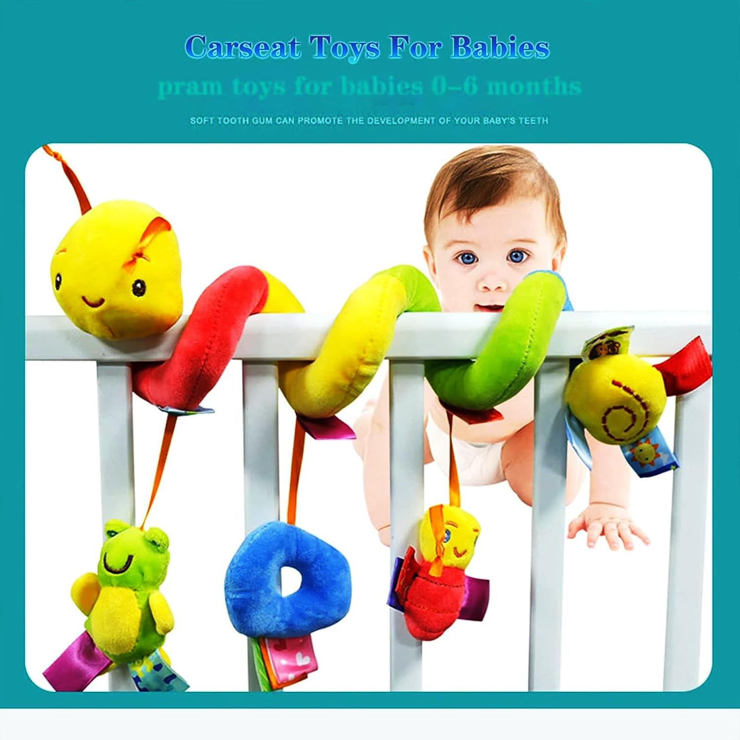 Thumbnail 5 de Zhongdada Spiral pram baby toy – plush hanging rattle sensory toy for crib, bassinet and stroller