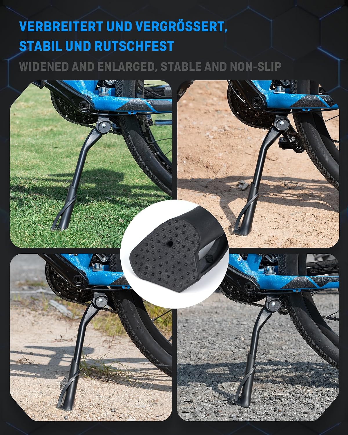 Detalle de WATSABRO Fahrradständer 24–29 Zoll, höhenverstellbar (Aluminium) für MTB, E-Bike, Rennrad & City
