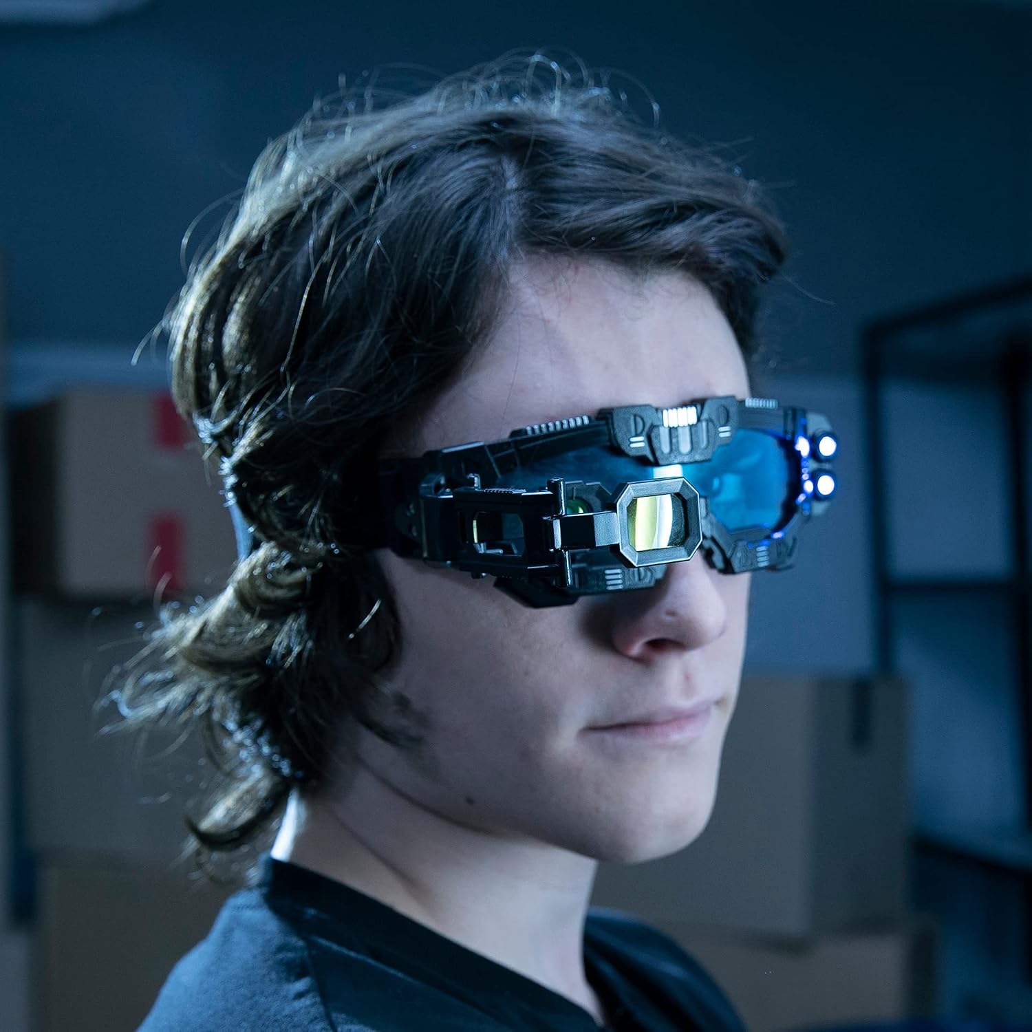 Detalle de SpyX Micro Gear Set + Night Mission Goggles with Adjustable Belt and LED Beams