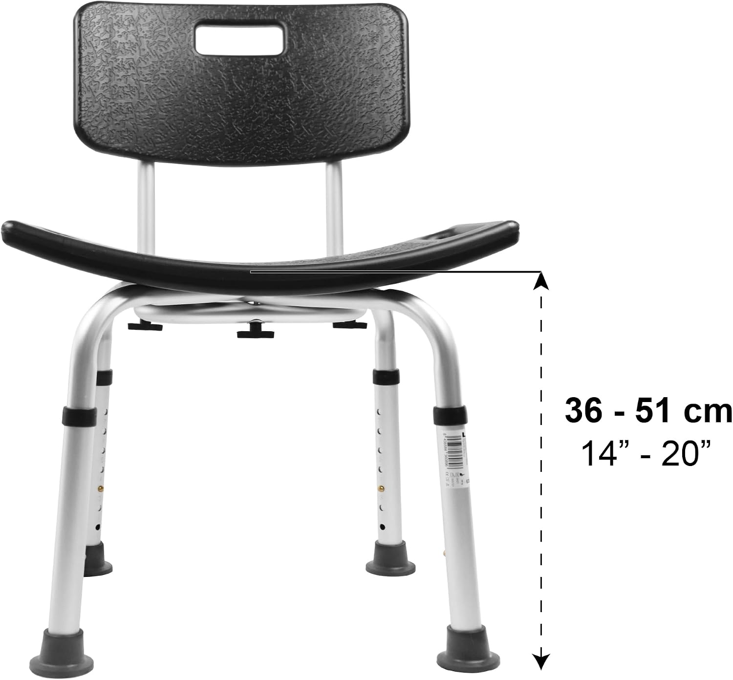 Thumbnail 2 de PEPE Mobility PEPE – krzesło prysznicowe z oparciem, regulacja 36–51 cm