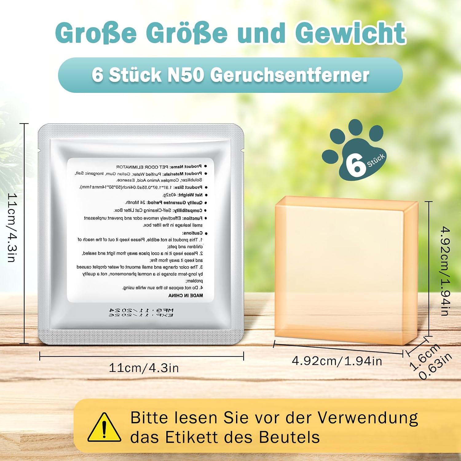 Detalle de 6x N50 Geruchsvernichter 2.0 für Pura Max & Pura Max 2 – Langfristige Geruchskontrolle