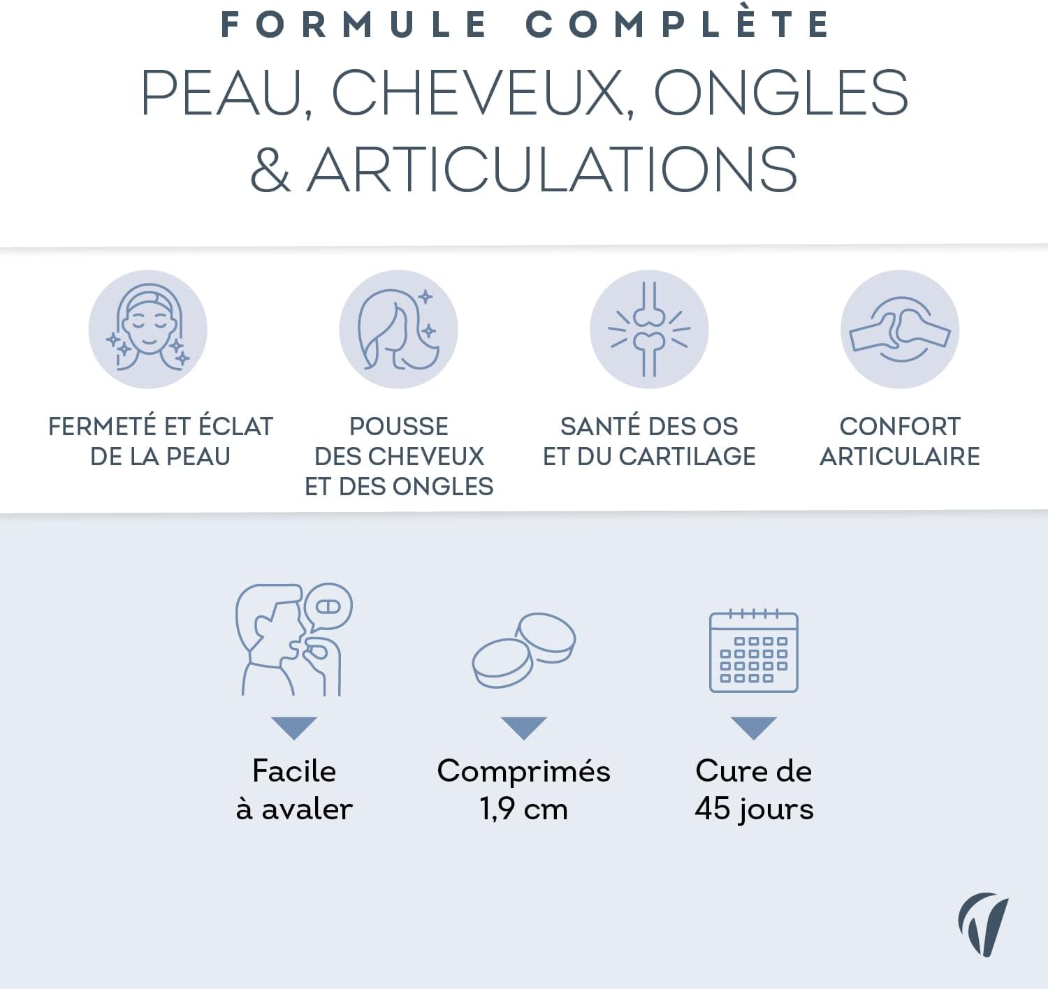 Thumbnail 2 de Vitavea Multi Collagène 5 Types I, II, III, V, X – Peptide de Collagène Hydrolysé & Marin, 90 comprimés