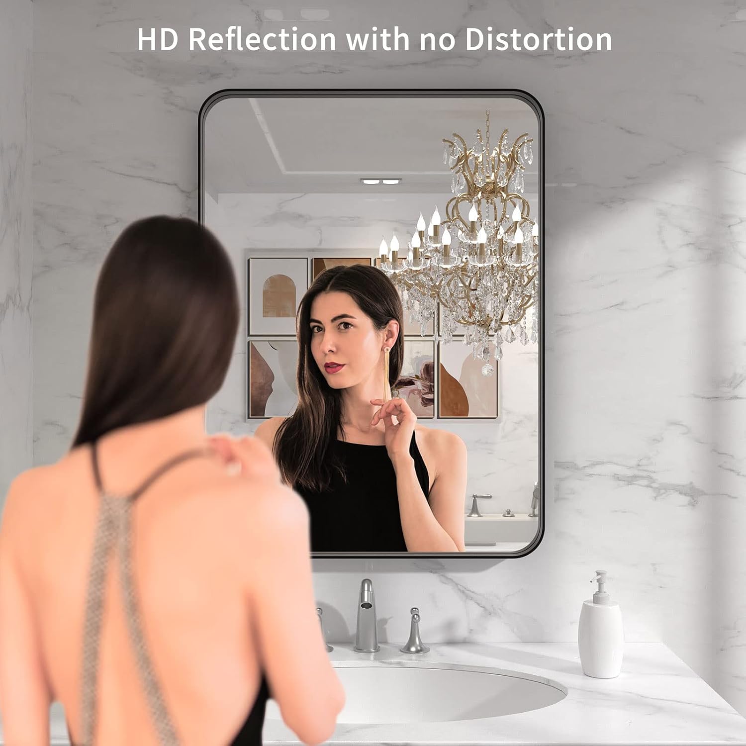 Thumbnail 1 de LOAAO 30 x 36 Inch Bathroom Vanity Mirror, Metal Frame 🪞