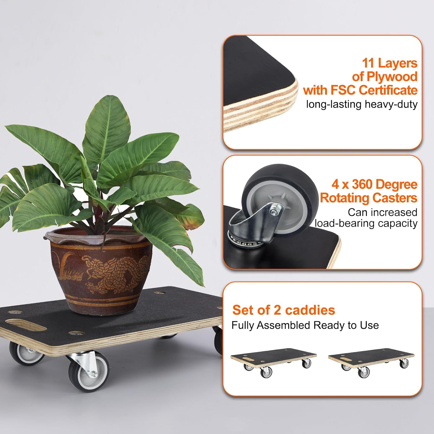 Detalle 2 de Furniture Mover Dolly Carts, 2-Pack