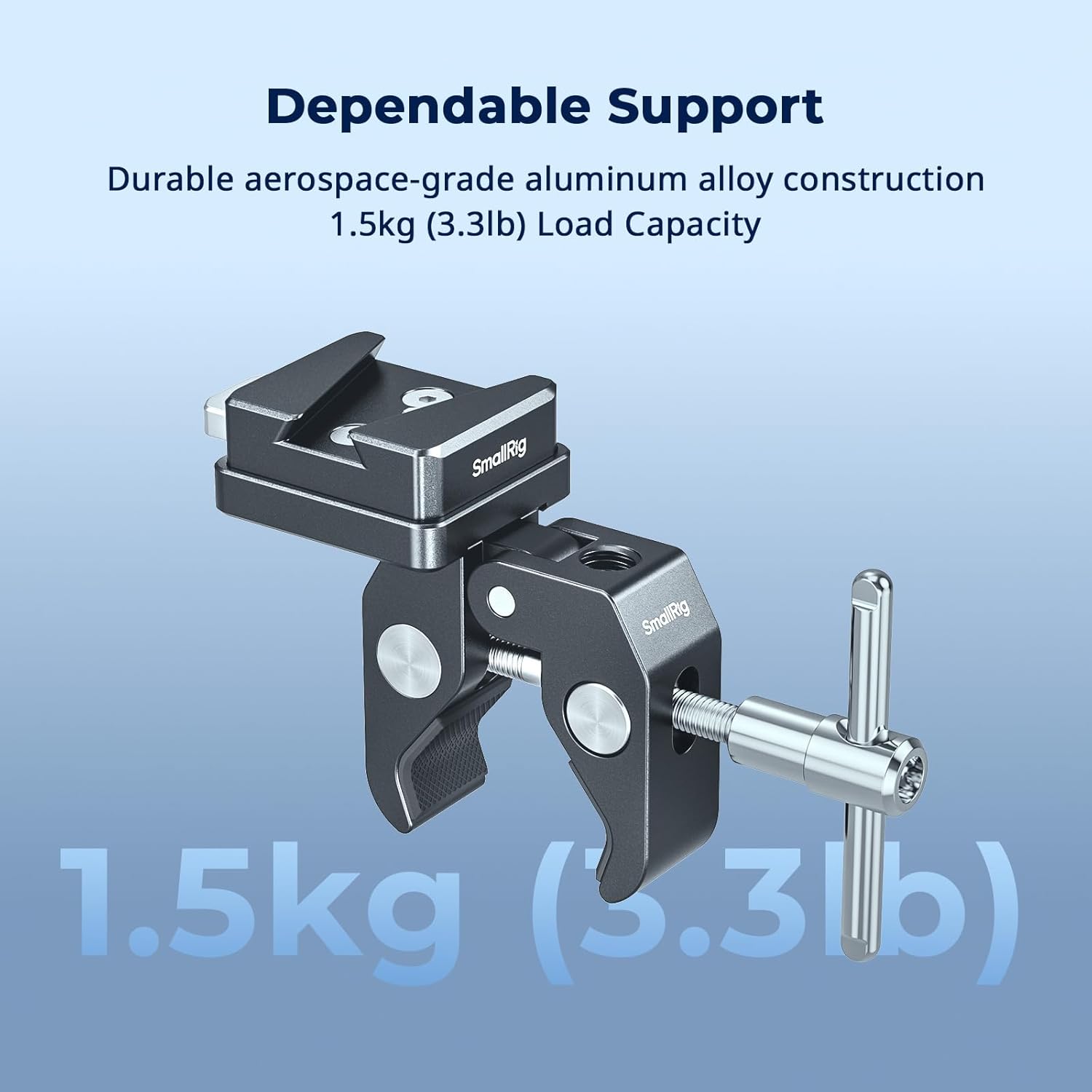 Detalle de SmallRig V-Mount 5313 Morsetto antiscivolo a forma di granchio (15–40 mm) compatibile con batterie V-Mount multi-brand