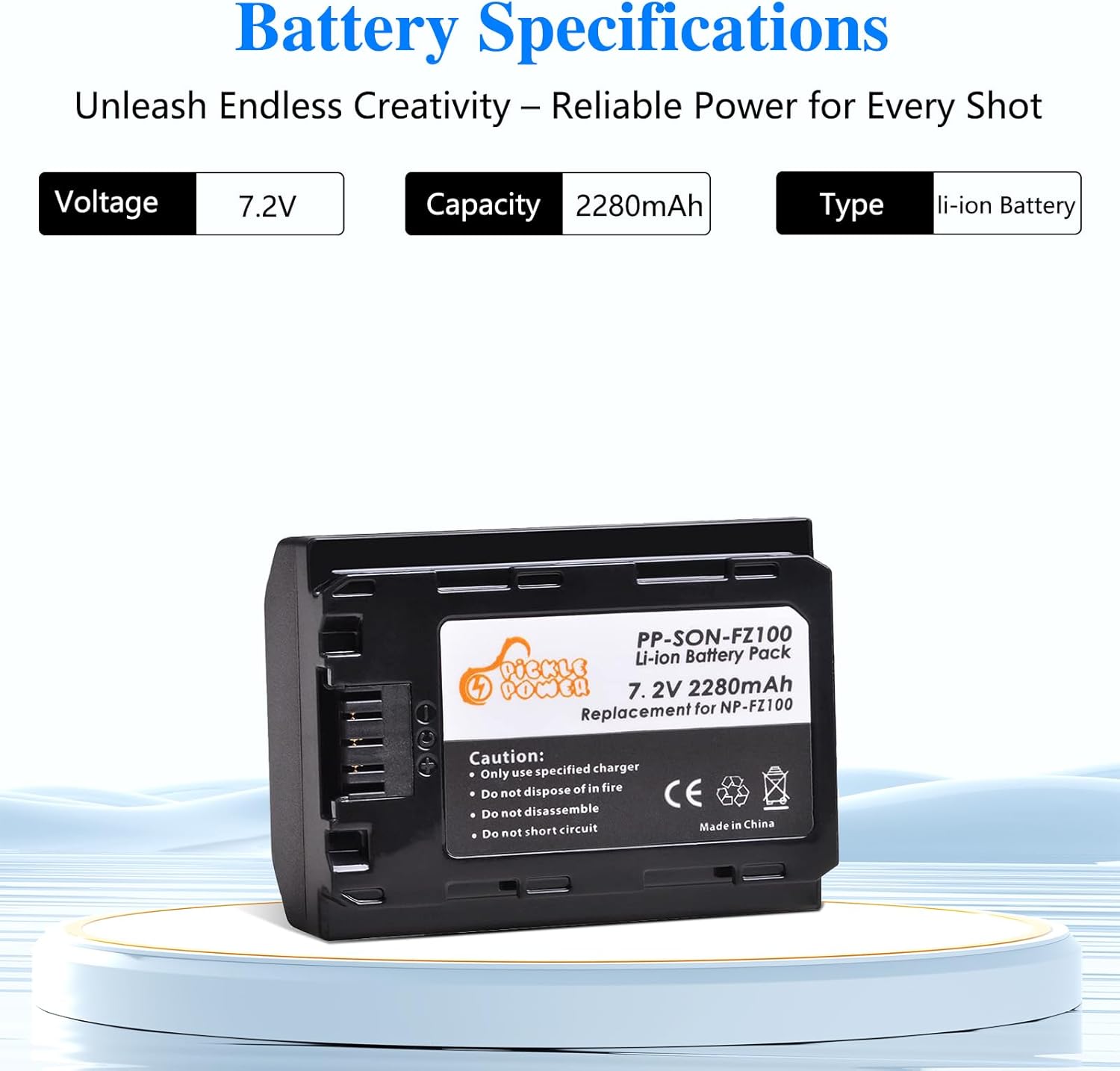 Thumbnail 2 de Pickle Power NP-FZ100 replacement battery (2 x 2280mAh) with storage case for Sony cameras