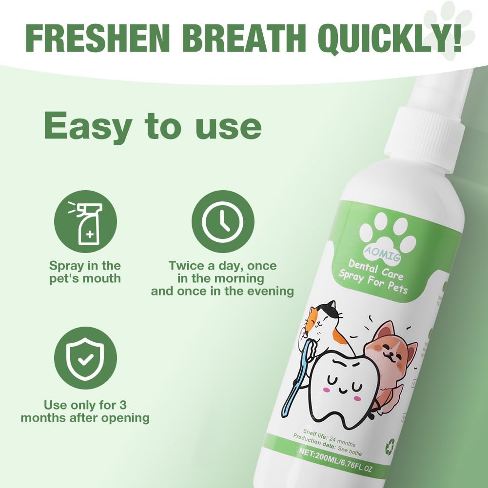 Thumbnail 1 de Aomig Spray per la cura dentale per cani e gatti da 200 ml