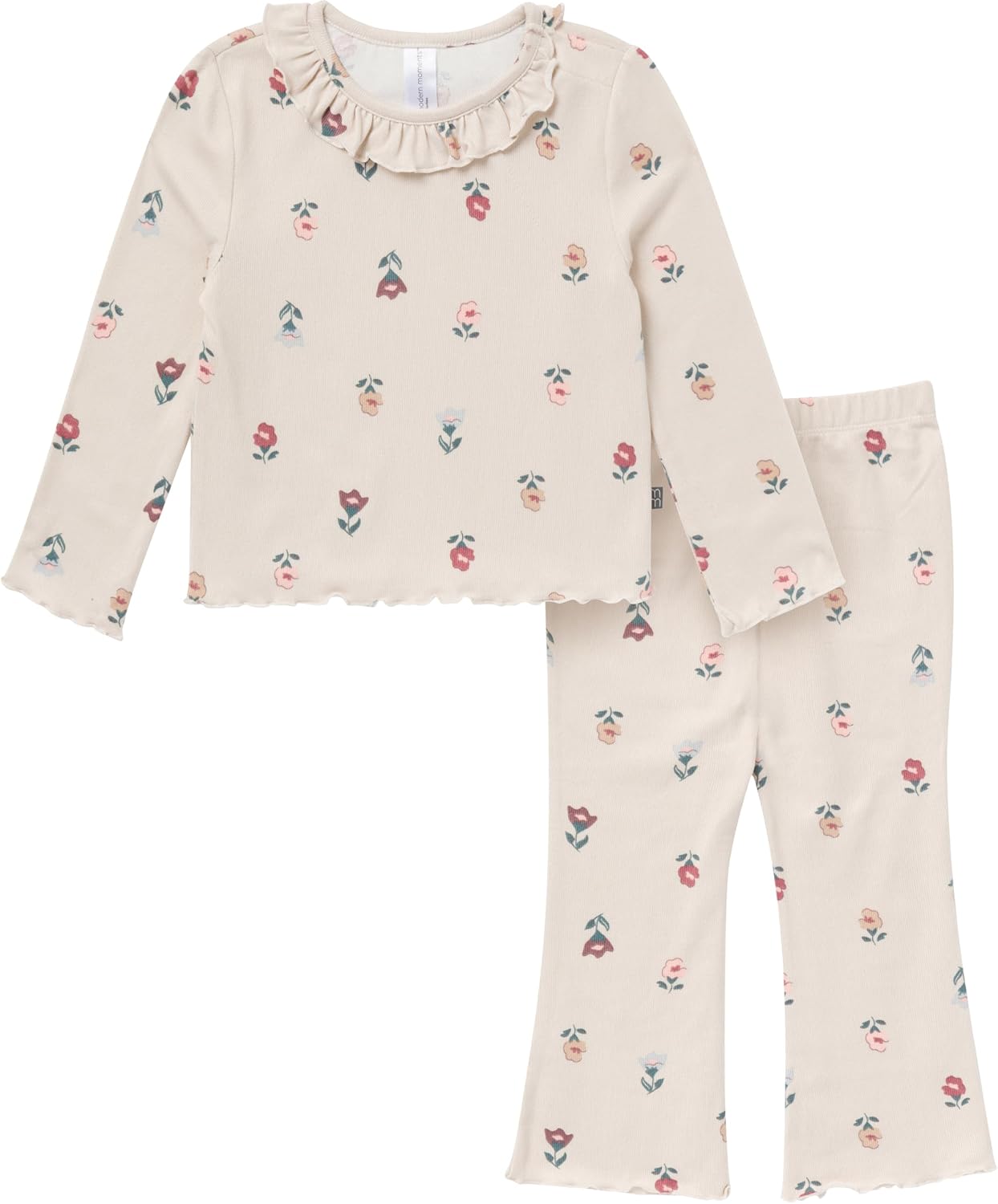 Detalle de Modern Moments by Gerber Toddler Girls' Top and Flare Pant Set, 5T
