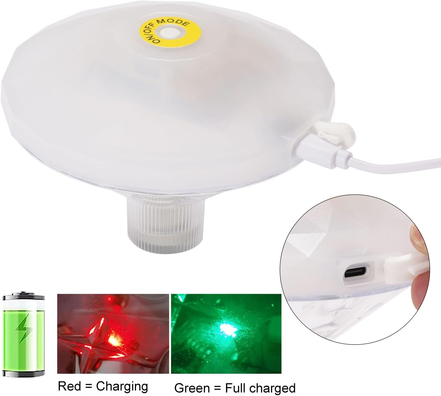 Thumbnail 3 de Caxmtu Schwimmende Pool-LED-Lampe 7 Modi