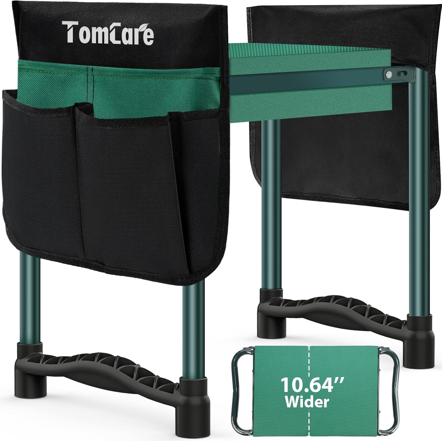 Thumbnail 6 de TomCare Garden Kneeler and Seat: Wider 10.64” Pad, 400 lb Capacity, Foldable with Dual Tool Pouches