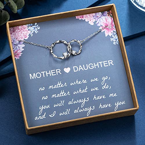 Thumbnail 1 de AnalysisyLove Mum Gifts from Daughter 925 Silver Mother Daughter Necklace