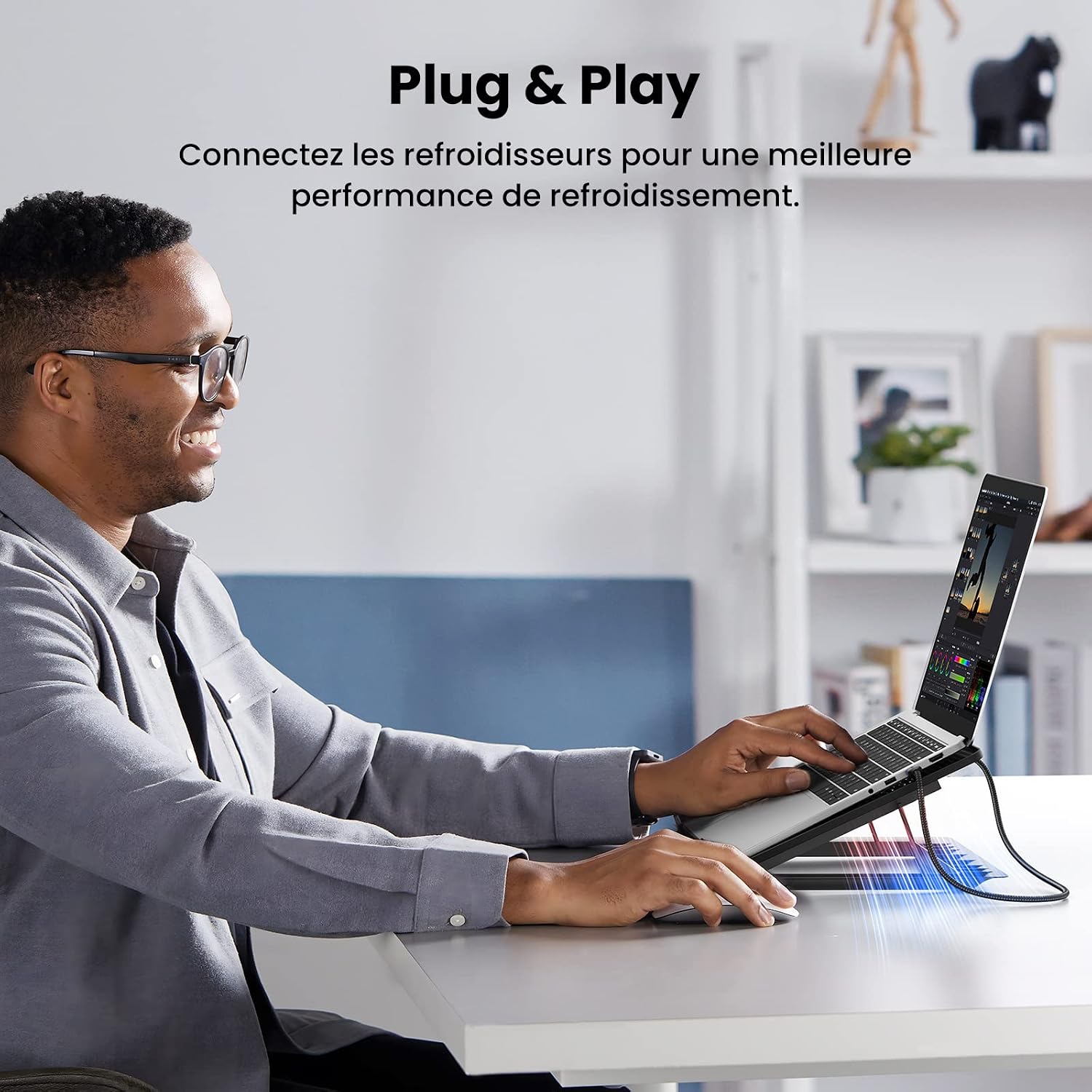 Detalle de UGREEN Câble USB 3.0 Type A (mâle vers mâle) nylon tressé 1 m