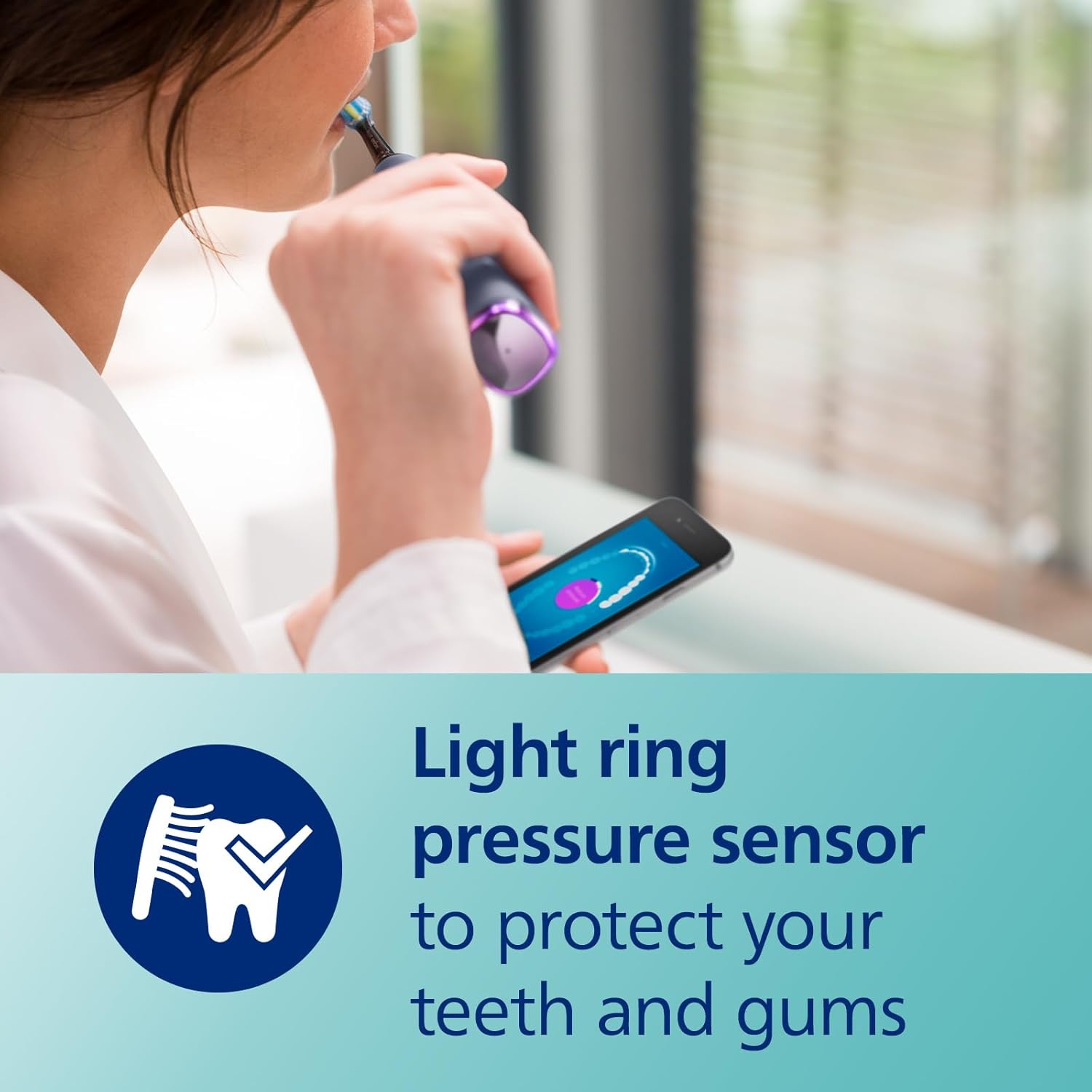 Thumbnail 3 de Philips Sonicare DiamondClean Smart 9300 Electric Toothbrush (HX9903/45) with App and Pressure Sensor