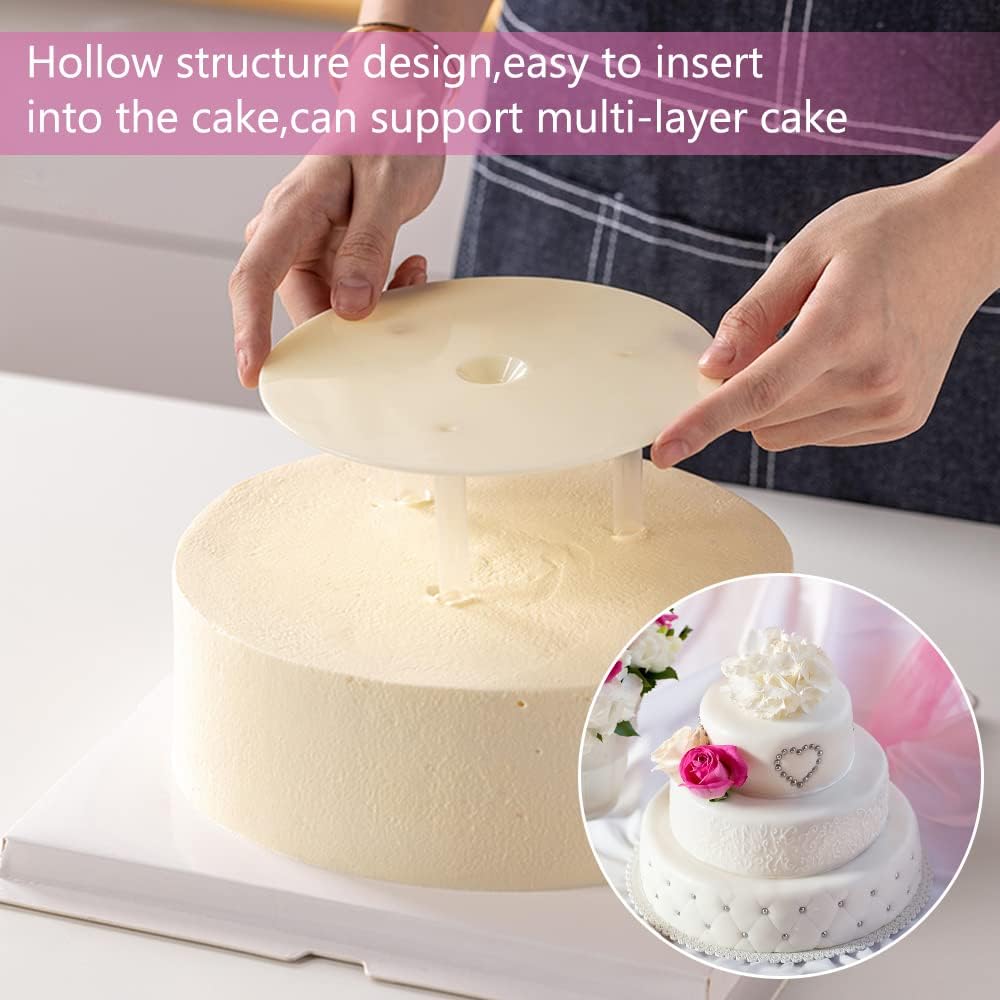 Detalle de Vicloon supporti per torta piani con 3 tavole e 9 tasselli (per torte fino a 23 cm)