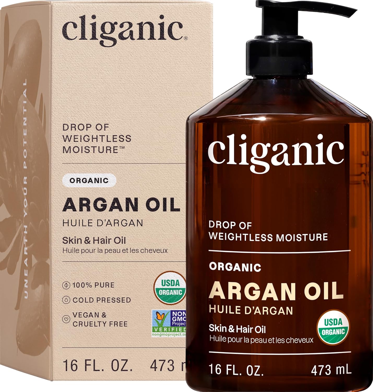 Detalle de Cliganic Argan Oil 16oz