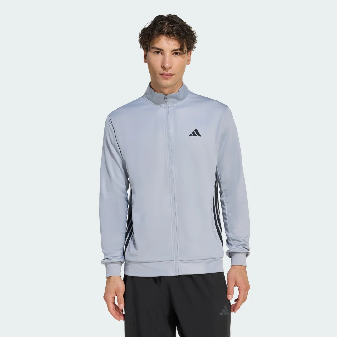 Detalle de Chaqueta deportiva de entrenamiento Essentials All-Set 3 Stripes de Adidas
