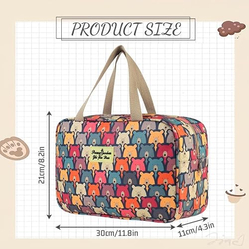 Detalle 2 de Aucuu Trousse de Toilette Femme Grande — Trousse de Maquillage étanche avec Poignée, Pack Voyage et Camping