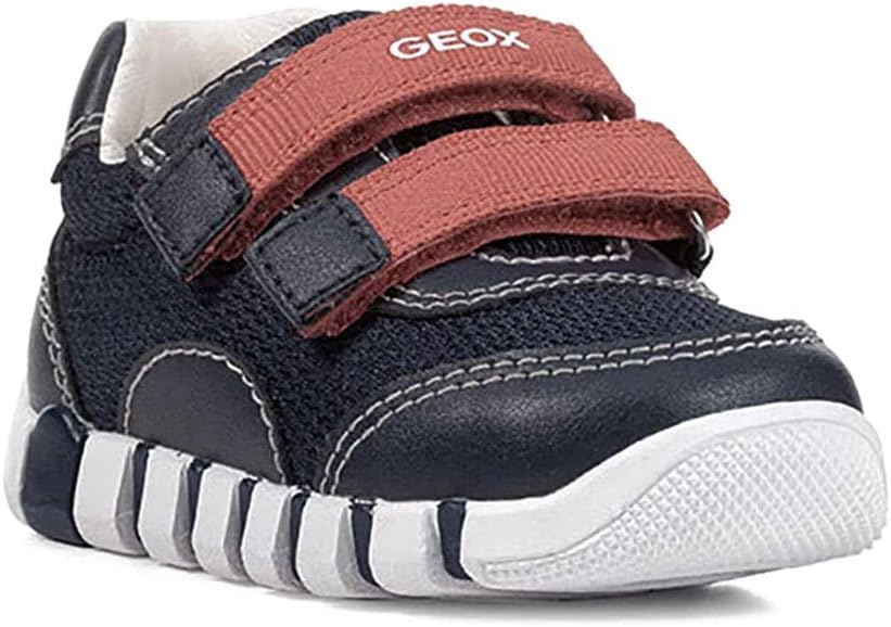 Detalle 2 de Geox Baby Boy's B Iupidoo C Sneaker – Kleinkinders Sneaker aus Synthetik und Vollnarbenleder