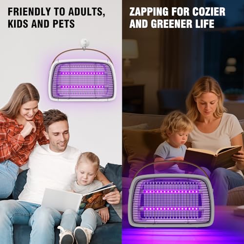 Detalle 2 de Lampe Anti Moustique Seenlast 3800V LED Tue Mouche Électrique – Destructeur silencieux pour maison et locaux