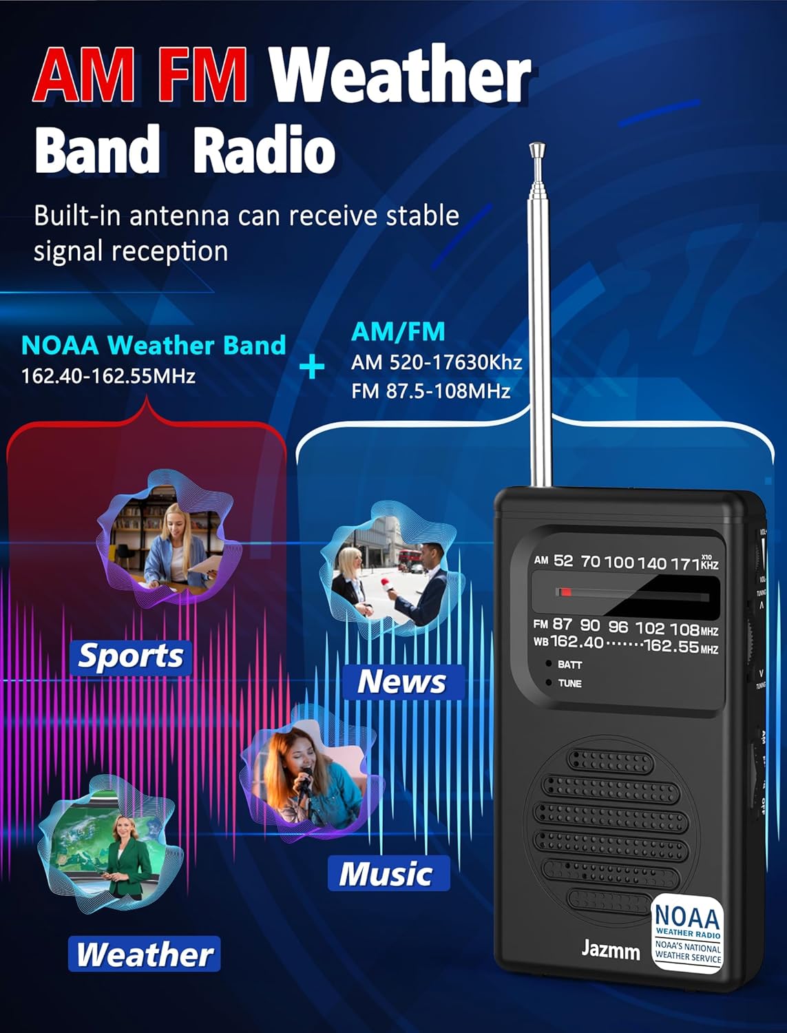 Detalle 2 de Pocket NOAA Weather Radio 3W Speaker