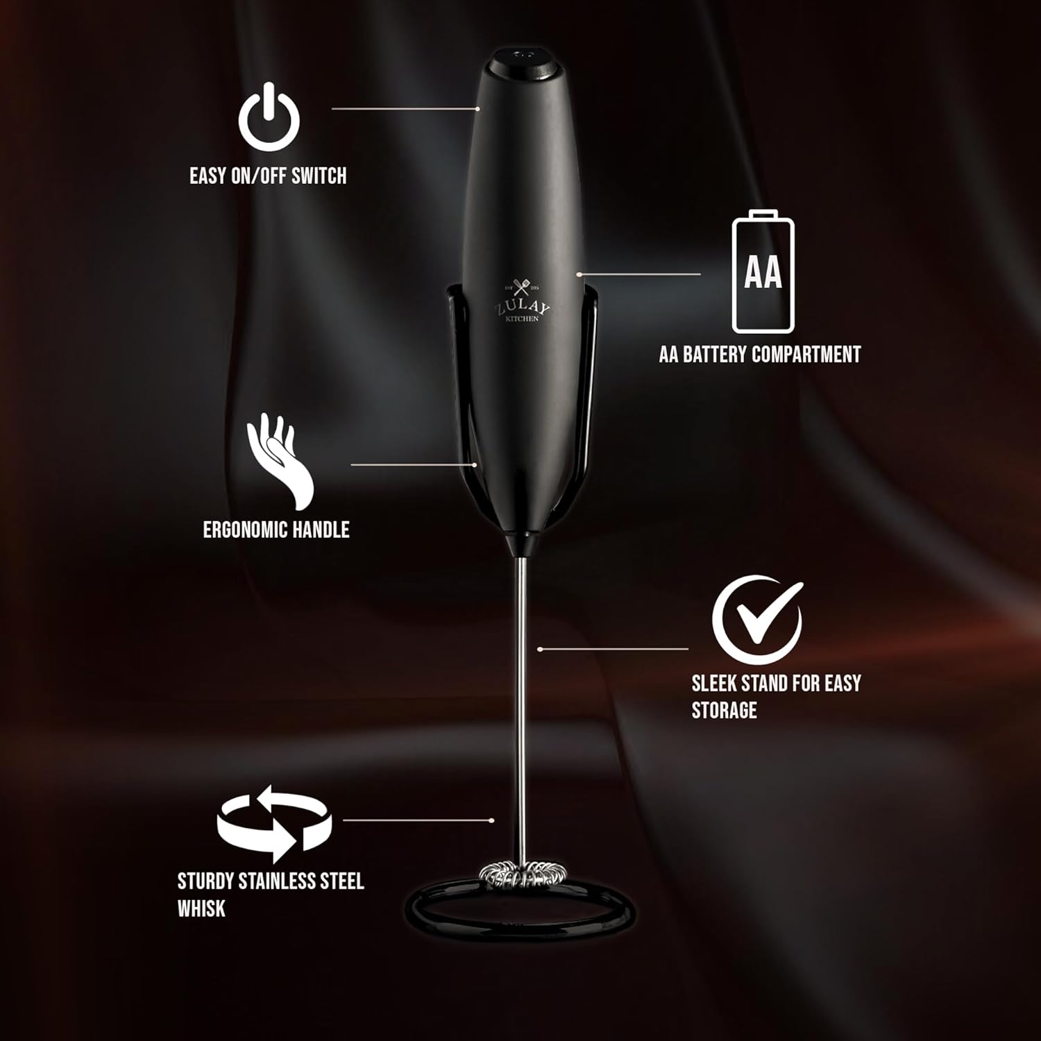 Thumbnail 4 de Zulay Executive Series Milk Frother Wand 🥛