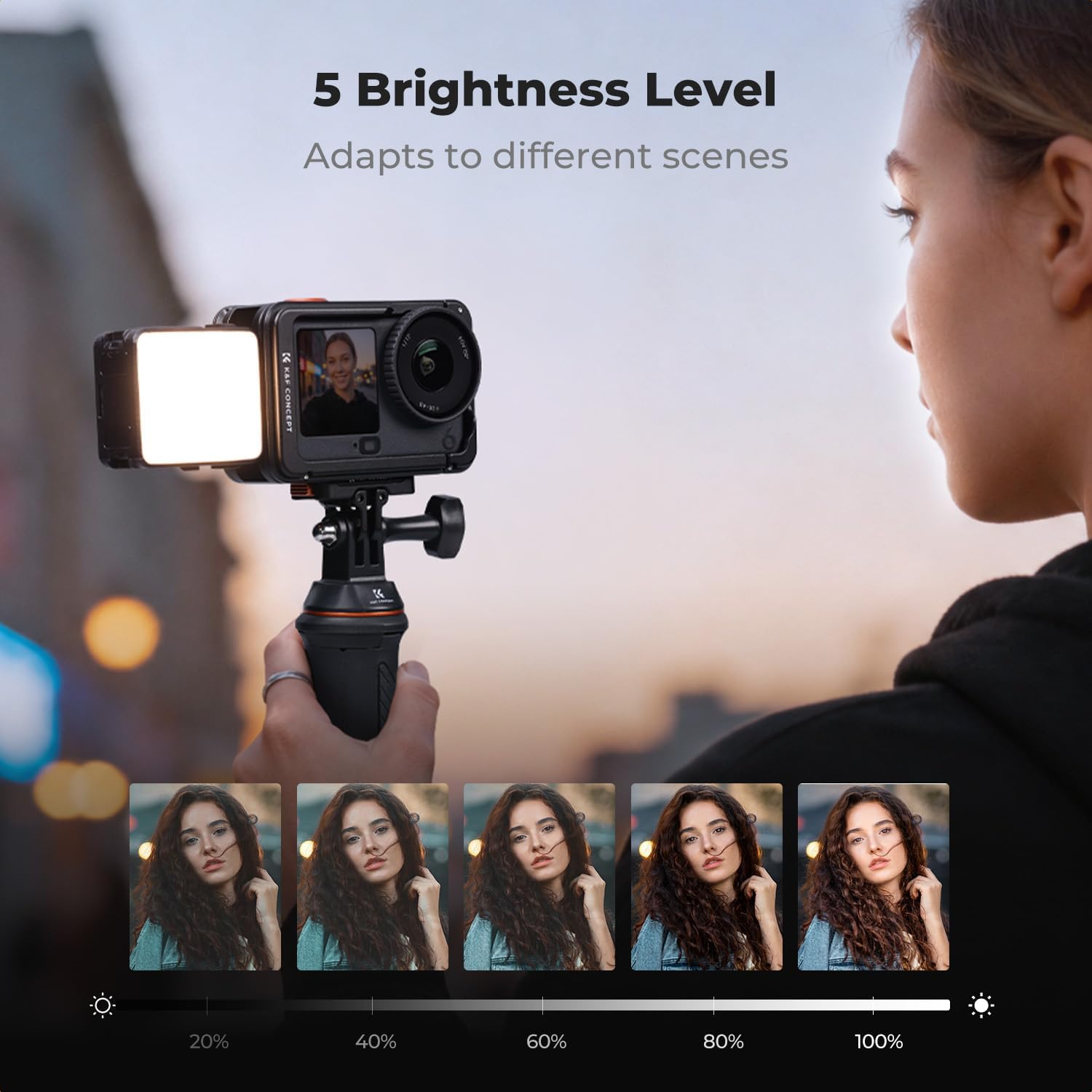 Detalle de K&F CONCEPT Mini Light for Osmo Action 6/Osmo Nano review