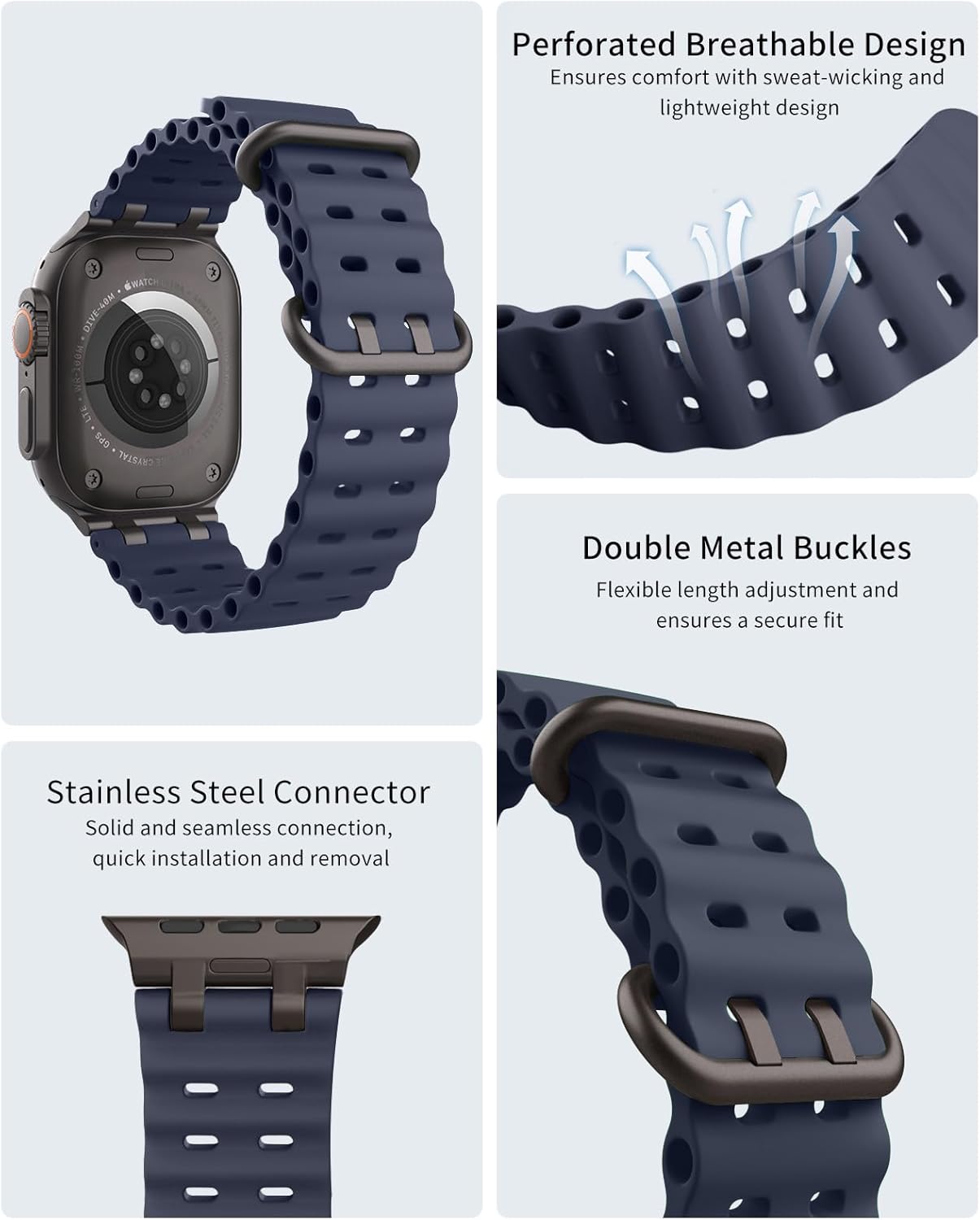 Thumbnail 2 de TiMOVO Ocean Strap silicone watch band for Apple Watch Ultra 3/2/1 (49mm)