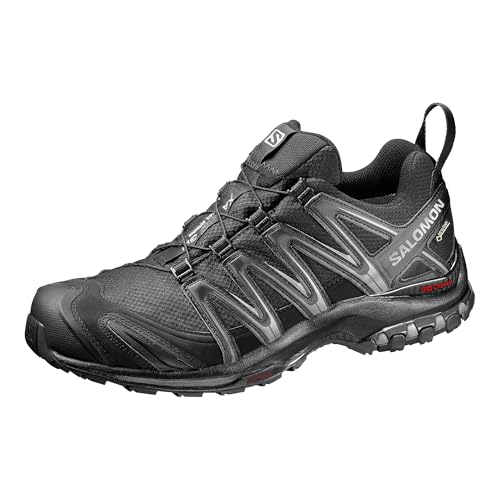 Detalle de Salomon XA PRO 3D Gore-Tex Herren Trekking- und Trailrunning-Schuh Schwarz/Magnet, Größe 45 1/3