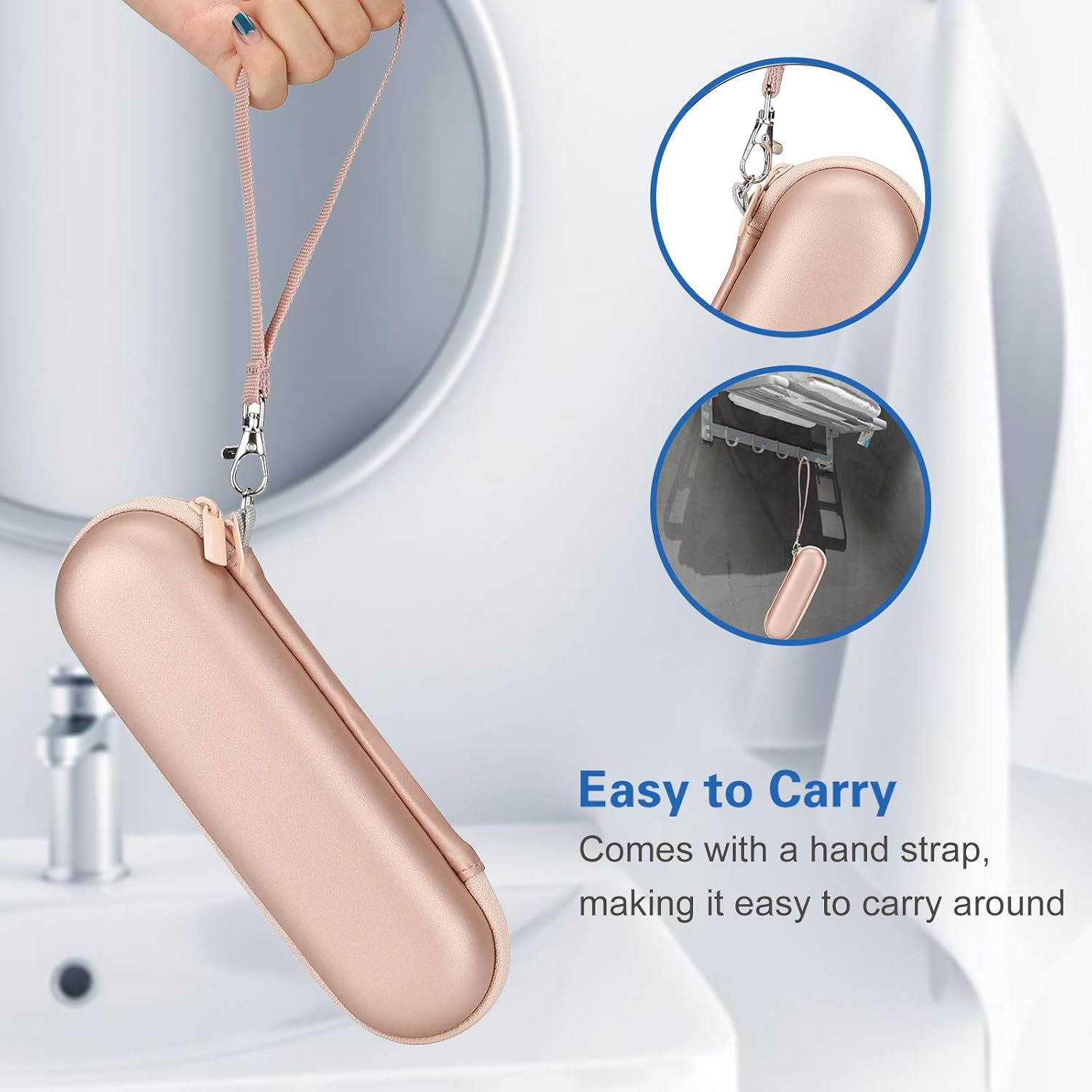 Detalle de ProCase elektrischer Zahnbürsten-Travel-Case Etui für Oral-B & Philips Sonicare (Roségold)