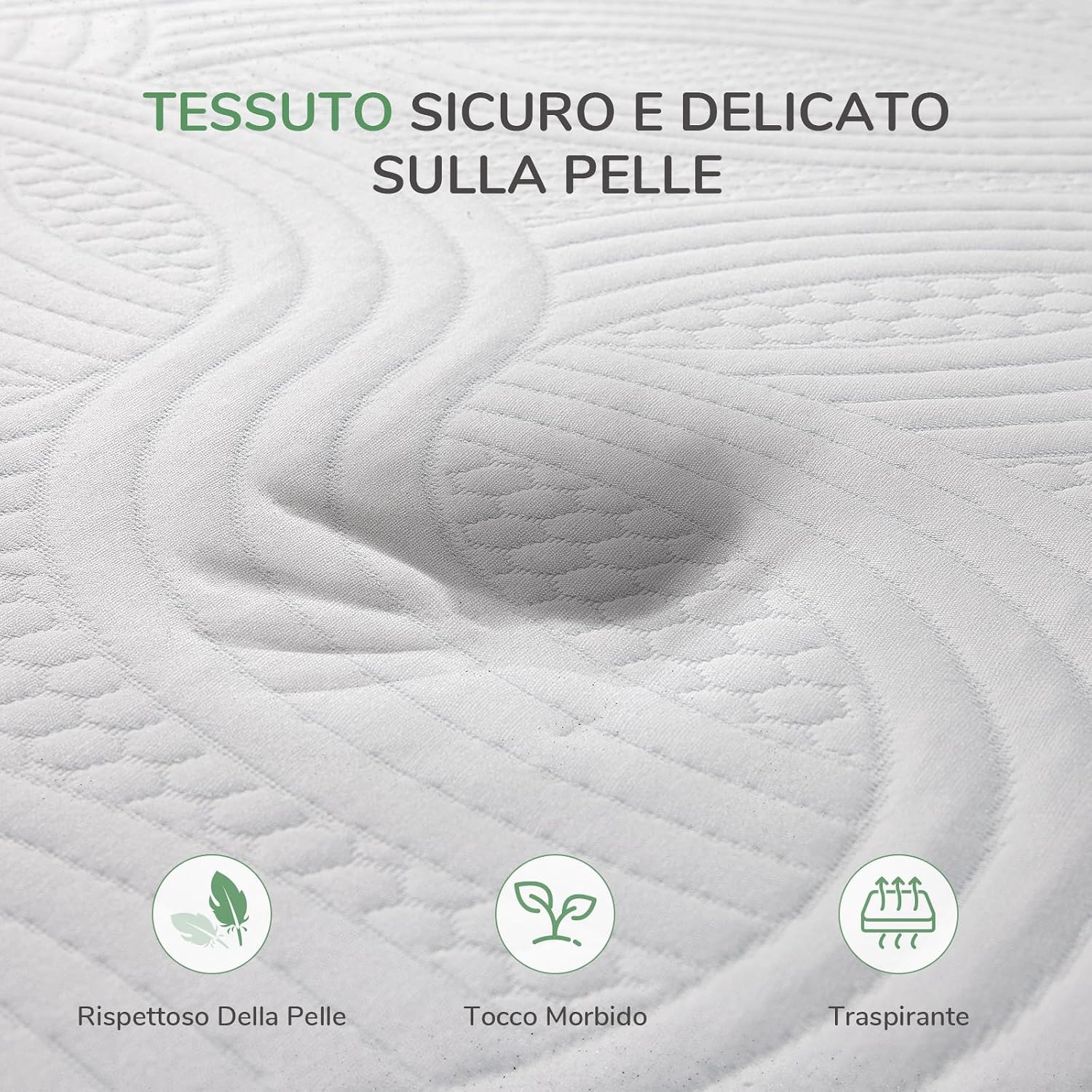 Thumbnail 3 de Novilla Topper 160x200: Memory Foam con Gel e Schiuma Traforata 5 cm, Tessuto Traspirante, Antiscivolo e Lavabile (Oeko-Tex Certificato)