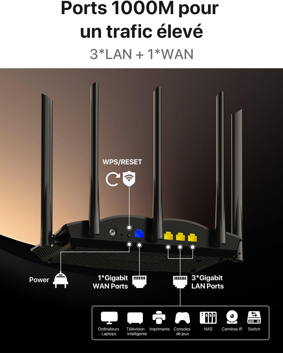 Thumbnail 1 de Tenda RX12 Pro : routeur WiFi 6 AX3000 dual band Gigabit 4 ports, WiFi+ Mesh