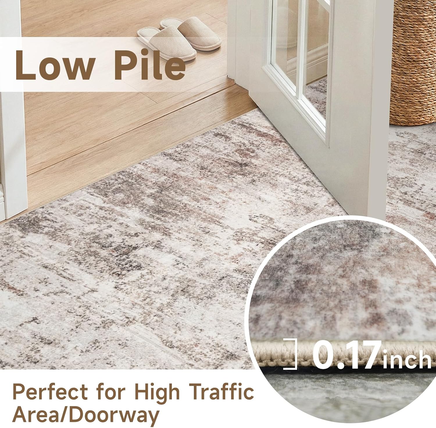 Detalle 2 de Washable Abstract Area Rug 12x15
